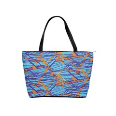 Geometric Line Cable Love Shoulder Handbags by Mariart