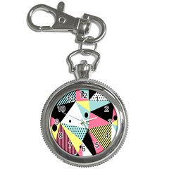 Geometric Polka Triangle Dots Line Key Chain Watches by Mariart