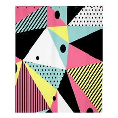 Geometric Polka Triangle Dots Line Shower Curtain 60  X 72  (medium)  by Mariart