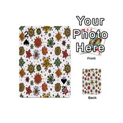 Flower Floral Sunflower Rose Pattern Base Playing Cards 54 (mini) 