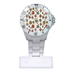 Flower Floral Sunflower Rose Pattern Base Plastic Nurses Watch