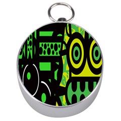 Half Grower Banner Polka Dots Circle Plaid Green Black Yellow Silver Compasses