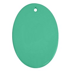 Aquamarine Solid Color  Ornament (Oval)