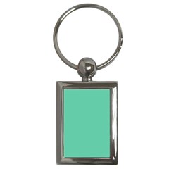 Aquamarine Solid Color  Key Chains (Rectangle) 