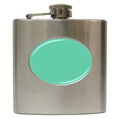 Aquamarine Solid Color  Hip Flask (6 oz)