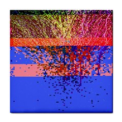 Glitchdrips Shadow Color Fire Tile Coasters by Mariart