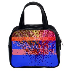 Glitchdrips Shadow Color Fire Classic Handbags (2 Sides) by Mariart