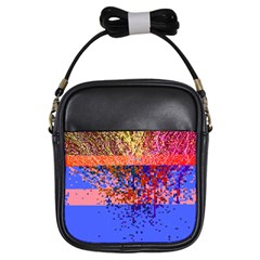 Glitchdrips Shadow Color Fire Girls Sling Bags