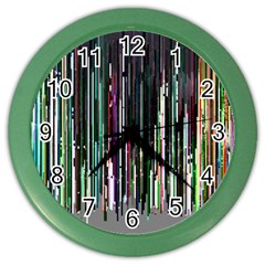 Heimbold Sign Random Shadow Line Vertical Light Color Wall Clocks by Mariart