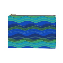 Geometric Line Wave Chevron Waves Novelty Cosmetic Bag (large) 