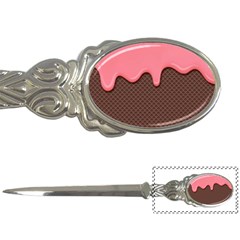 Ice Cream Pink Choholate Plaid Chevron Letter Openers by Mariart