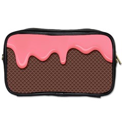 Ice Cream Pink Choholate Plaid Chevron Toiletries Bags