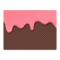 Ice Cream Pink Choholate Plaid Chevron Double Sided Flano Blanket (mini)  by Mariart