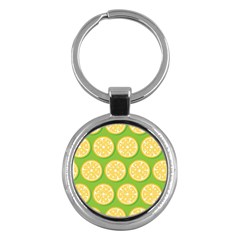 Lime Orange Yellow Green Fruit Key Chains (round) 