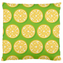 Lime Orange Yellow Green Fruit Large Cushion Case (one Side) by Mariart