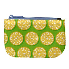 Lime Orange Yellow Green Fruit Large Coin Purse by Mariart