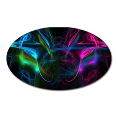 Light Waves Light Red Blue Oval Magnet