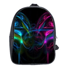 Light Waves Light Red Blue School Bags(large) 