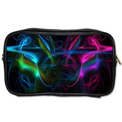 Light Waves Light Red Blue Toiletries Bags 2-Side