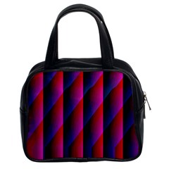 Photography Illustrations Line Wave Chevron Red Blue Vertical Light Classic Handbags (2 Sides) by Mariart