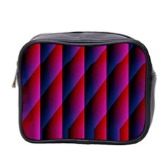 Photography Illustrations Line Wave Chevron Red Blue Vertical Light Mini Toiletries Bag 2-side by Mariart