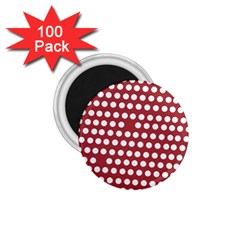 Pink White Polka Dots 1 75  Magnets (100 Pack) 