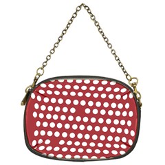 Pink White Polka Dots Chain Purses (one Side) 