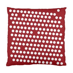 Pink White Polka Dots Standard Cushion Case (two Sides) by Mariart