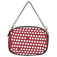 Pink White Polka Dots Chain Purses (two Sides) 