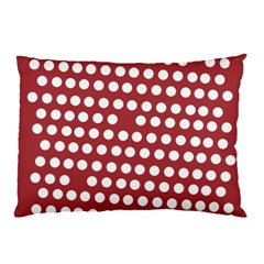Pink White Polka Dots Pillow Case by Mariart