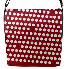 Pink White Polka Dots Flap Messenger Bag (s) by Mariart