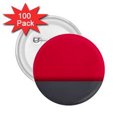 Red Gray Flag Line Horizontal 2 25  Buttons (100 Pack)  by Mariart