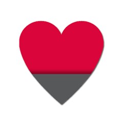 Red Gray Flag Line Horizontal Heart Magnet