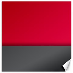 Red Gray Flag Line Horizontal Canvas 16  X 16   by Mariart