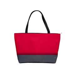 Red Gray Flag Line Horizontal Shoulder Handbags