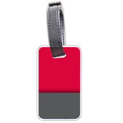 Red Gray Flag Line Horizontal Luggage Tags (two Sides)