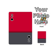 Red Gray Flag Line Horizontal Playing Cards 54 (mini) 