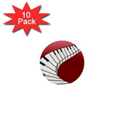 Piano Keys Music 1  Mini Buttons (10 Pack)  by Mariart