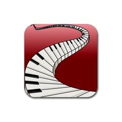 Piano Keys Music Rubber Coaster (square) 