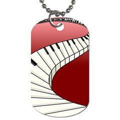 Piano Keys Music Dog Tag (two Sides) by Mariart