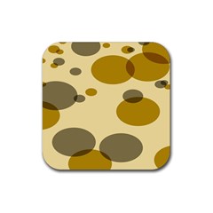 Polka Dots Rubber Coaster (Square) 