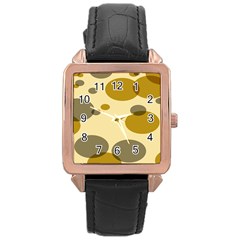 Polka Dots Rose Gold Leather Watch 
