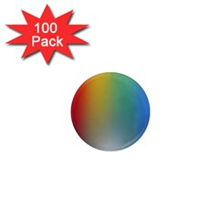 Rainbow Flag Simple 1  Mini Magnets (100 Pack) 