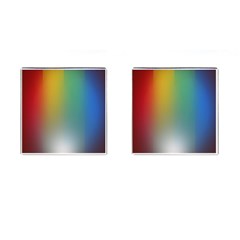 Rainbow Flag Simple Cufflinks (square)