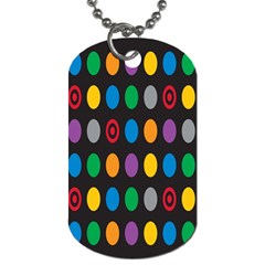 Polka Dots Rainbow Circle Dog Tag (two Sides)