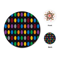 Polka Dots Rainbow Circle Playing Cards (round) 