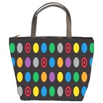 Polka Dots Rainbow Circle Bucket Bags Front