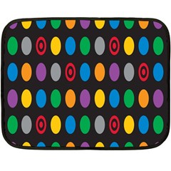 Polka Dots Rainbow Circle Fleece Blanket (mini) by Mariart