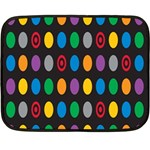 Polka Dots Rainbow Circle Fleece Blanket (Mini) 35 x27  Blanket