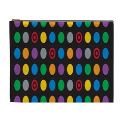 Polka Dots Rainbow Circle Cosmetic Bag (xl)